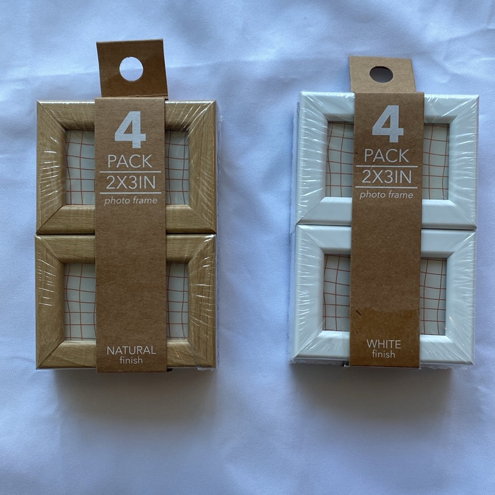 Harbortown 4pk 2"x3" Soft Linear Profile Mini Picture Frames